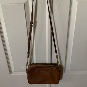 Michael Kors brown leather crossbody